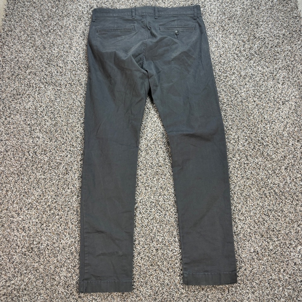 J Crew 484 Slim Fit Chinos Men's 31x32 Charcoal Grey Stretch Cotton Pants - Picture 2 of 10